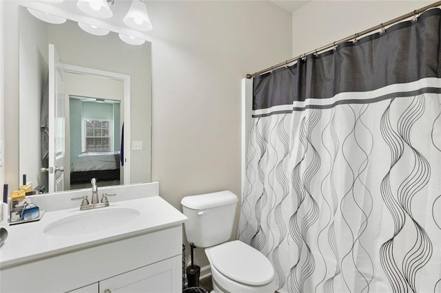 140 Canyons Ct, Hampton, GA 30228 - ensuite bathroom with vanity and curtained shower