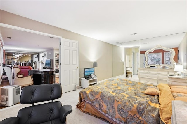 view of carpeted bedroom