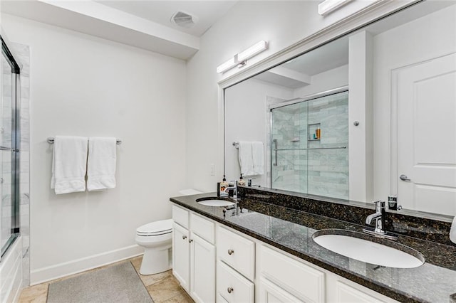 200 River Vista Dr Unit 713, Atlanta, GA 30339 - full bath featuring toilet, double vanity, a sink, and visible vents