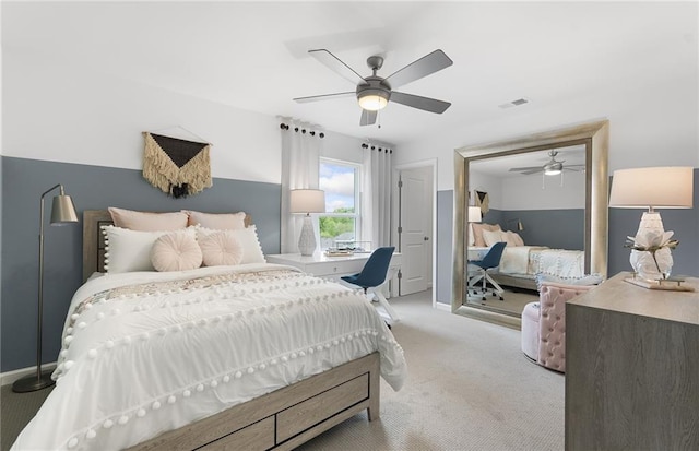 4317 Azalea Ridge Way, Hoschton, GA 30548 - bedroom featuring light carpet and ceiling fan