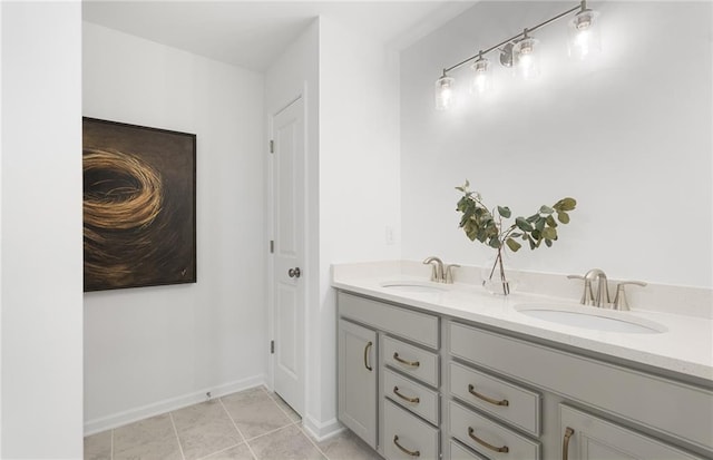4317 Azalea Ridge Way, Hoschton, GA 30548 - bathroom featuring double vanity and tile patterned floors