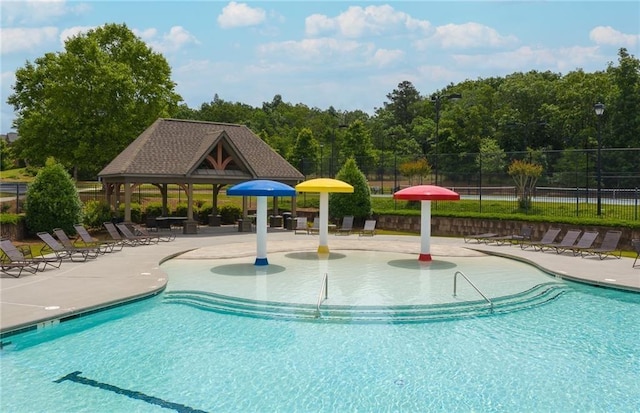 4317 Azalea Ridge Way, Hoschton, GA 30548 - community pool with a gazebo and a patio area