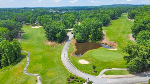 4621 Chartwell Chase Ct, Flowery Branch, GA 30542 - bird's eye view of a large body of water, a golf club, and a heavily wooded area