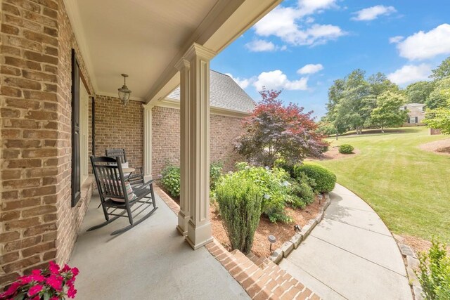 4621 Chartwell Chase Ct, Flowery Branch, GA 30542 - view of patio / terrace featuring covered porch