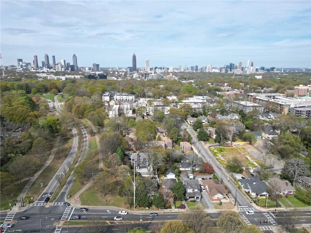 aerial view featuring a view of city