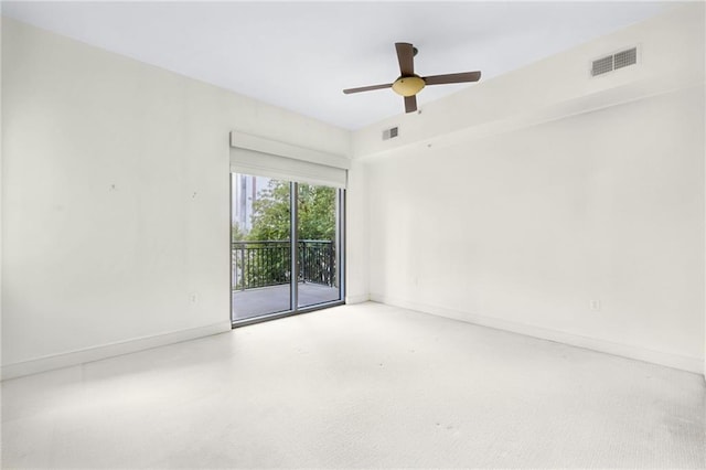 spare room featuring ceiling fan