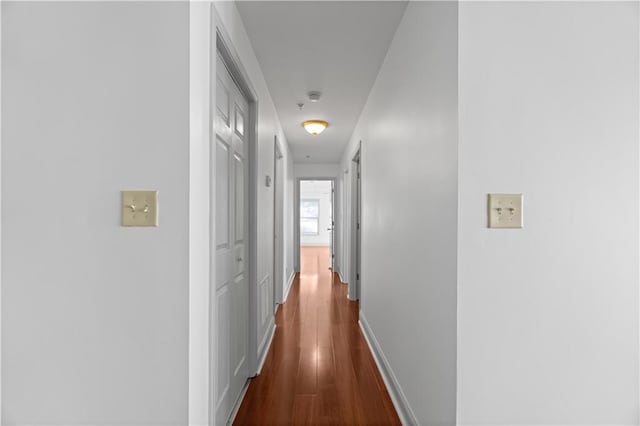 hall featuring dark hardwood / wood-style flooring