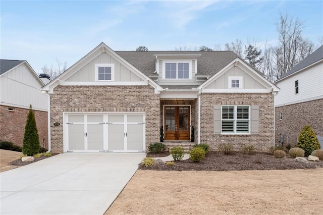 craftsman-style house with a garage