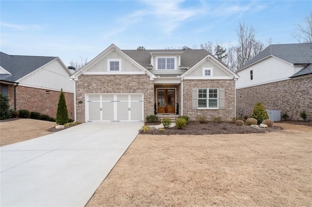 craftsman-style home with a garage