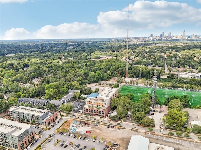 aerial view with a view of city