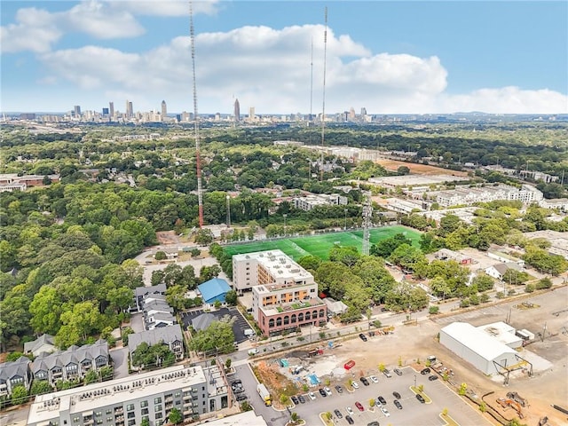 bird's eye view featuring a city view