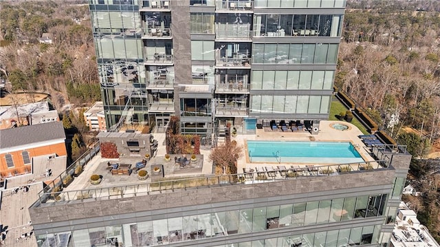 3630 Peachtree Rd NE Unit 2207, Atlanta, GA 30326 - aerial view of a pool
