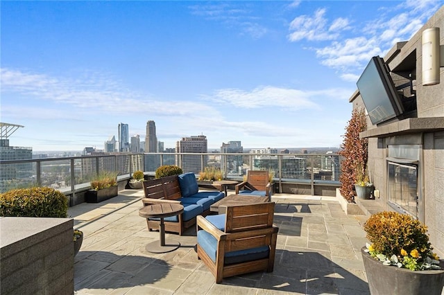 view of patio / terrace with an outdoor hangout area