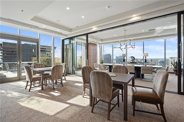 3630 Peachtree Rd NE Unit 2207, Atlanta, GA 30326 - sunroom / solarium featuring plenty of natural light and french doors
