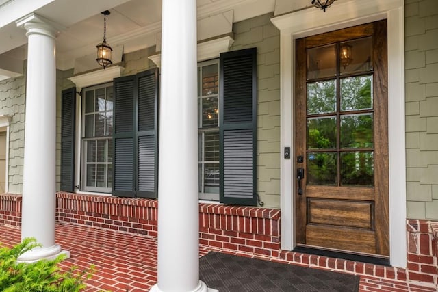 201 Hunley Ct, Alpharetta, GA 30005 - entrance to property with brick siding and covered porch