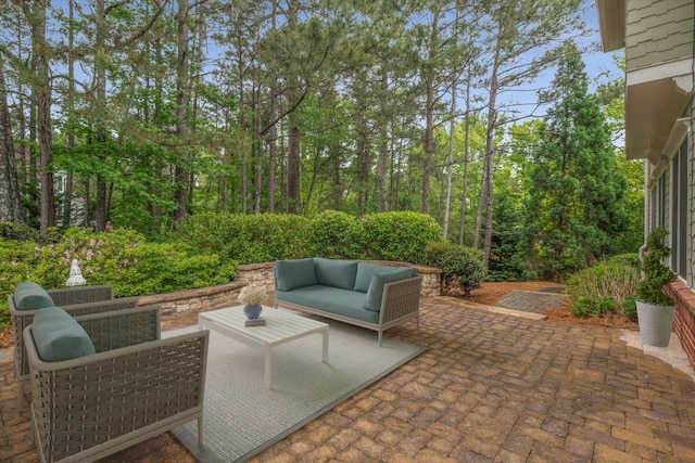 201 Hunley Ct, Alpharetta, GA 30005 - view of patio featuring outdoor lounge area