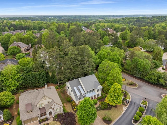 201 Hunley Ct, Alpharetta, GA 30005 - birds eye view of property featuring a view of trees