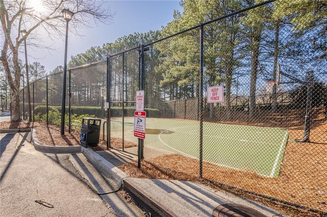 view of basketball court