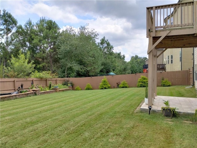 view of yard with a patio