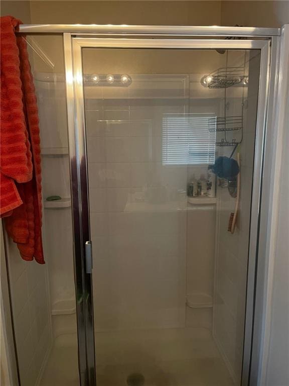 bathroom featuring walk in shower