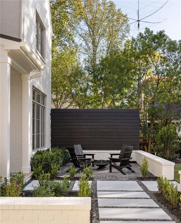 view of patio with fence