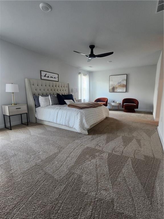 4839 Station Ln, Union City, GA 30349 - carpeted bedroom featuring baseboards and ceiling fan