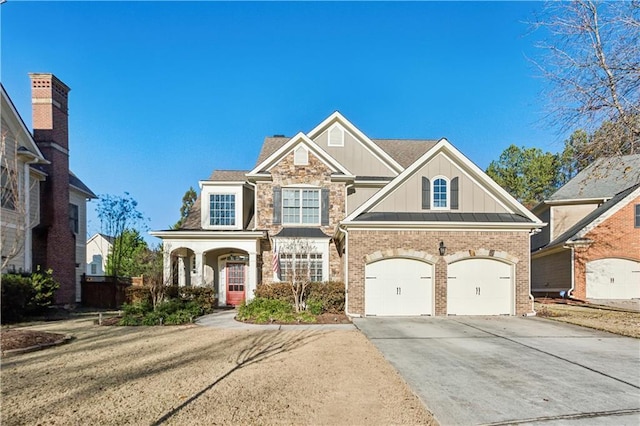 view of front facade with a garage