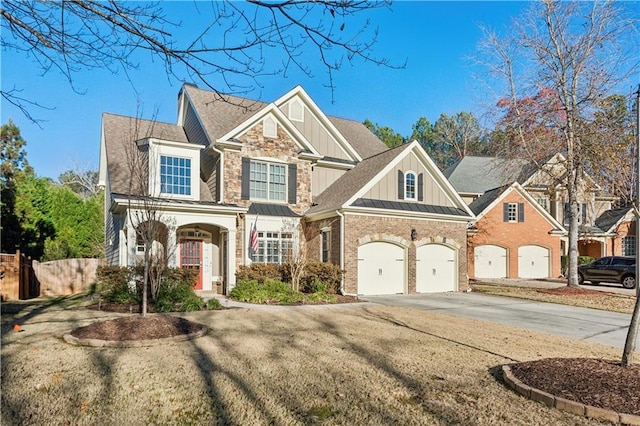 view of front facade featuring a garage