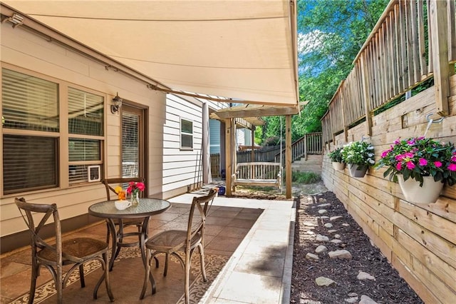 view of patio with a fenced backyard