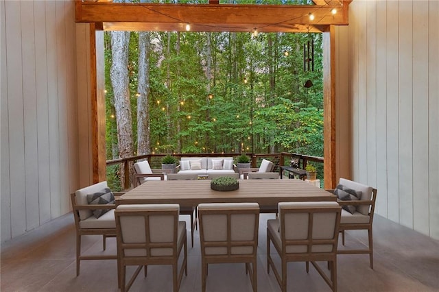 sunroom / solarium featuring a wealth of natural light