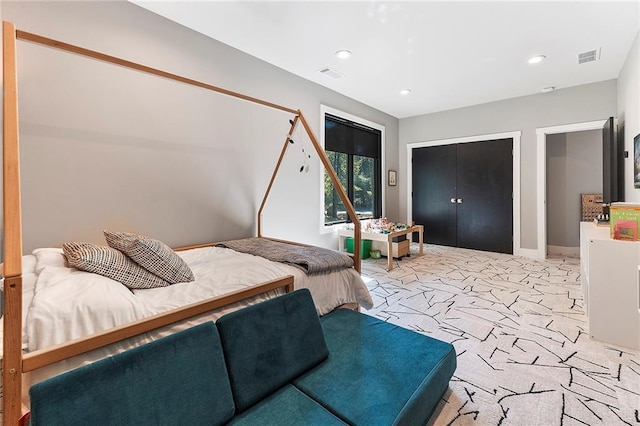 view of carpeted bedroom