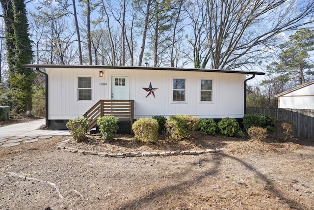 view of front of home