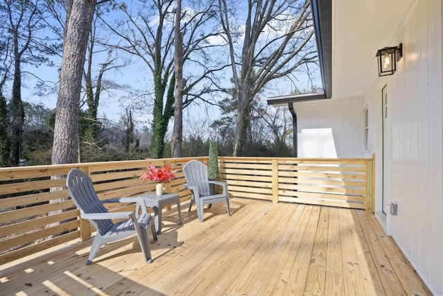 view of wooden terrace