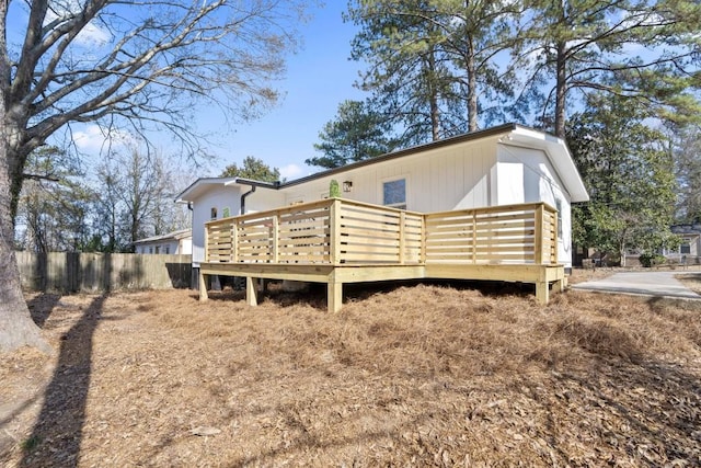 rear view of house with a deck