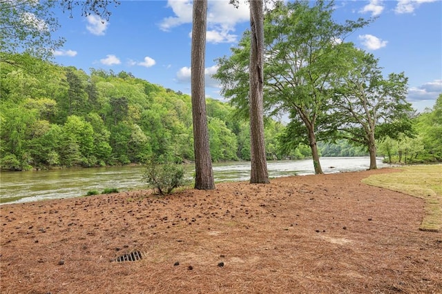 view of yard featuring a water view