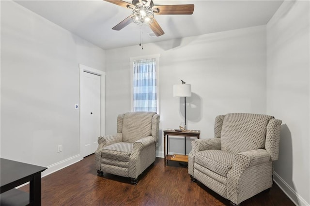 411 Johnson Rd, Locust Grove, GA 30248 - living area with ceiling fan and wood finished floors