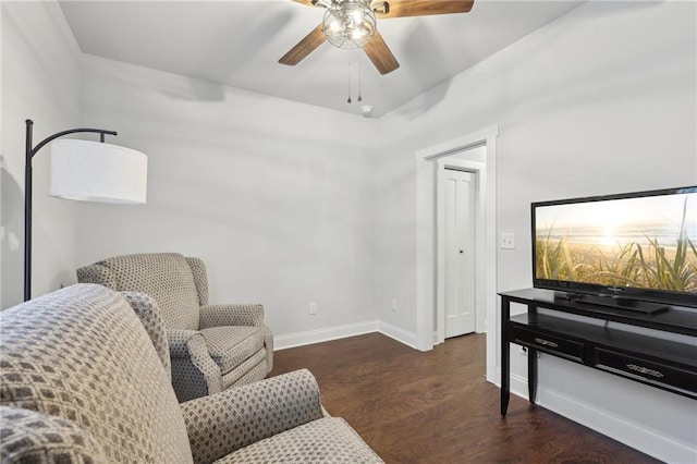 411 Johnson Rd, Locust Grove, GA 30248 - sitting room featuring wood finished floors and a ceiling fan