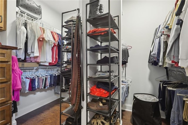 411 Johnson Rd, Locust Grove, GA 30248 - spacious closet with dark wood finished floors