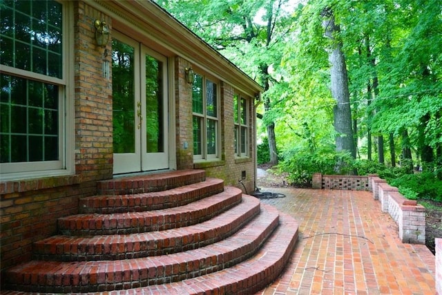 view of patio with french doors