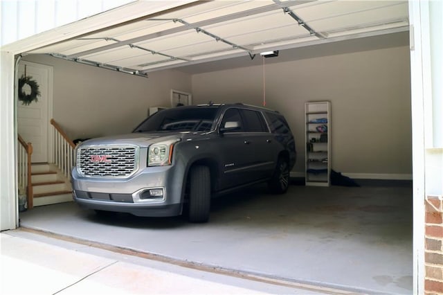 garage with a carport