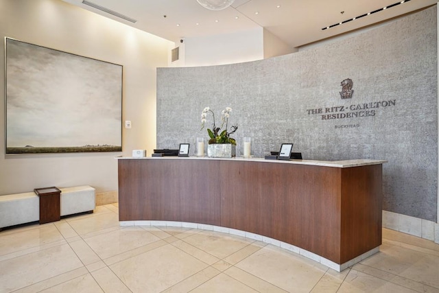 reception area featuring visible vents