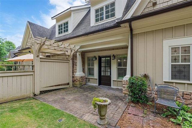 2855 Middlecreek Way Unit 2855, Cumming, GA 30041 - view of patio / terrace with a pergola