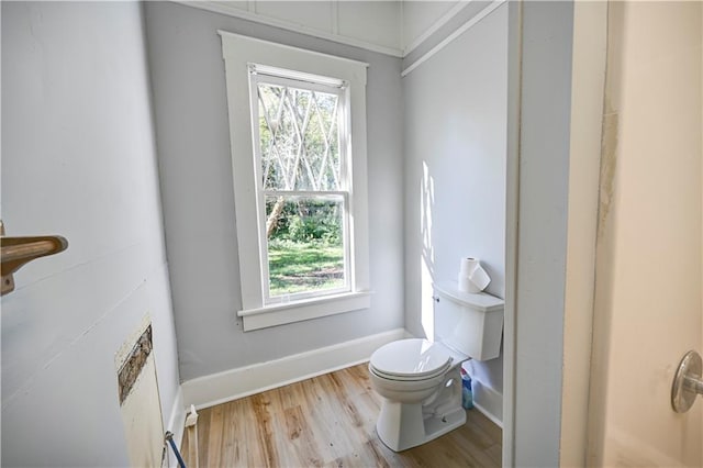 bathroom featuring toilet and hardwood / wood-style flooring