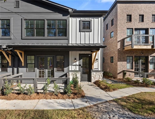 multi unit property with covered porch