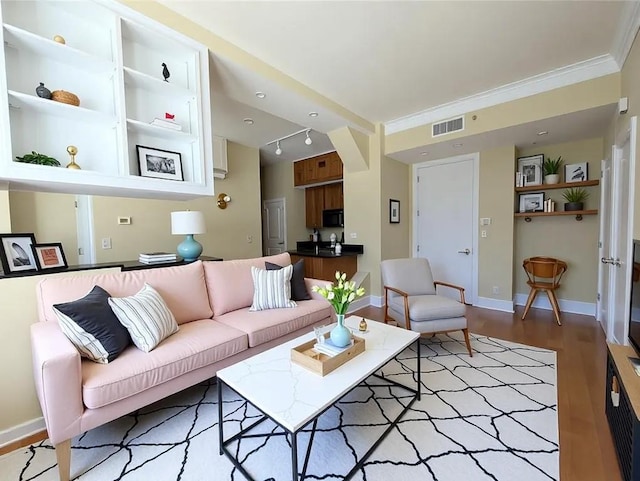 57 Forsyth St NW Unit 4H, Atlanta, GA 30303 - living room featuring light wood-style flooring and baseboards