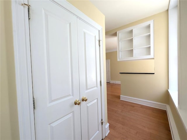 57 Forsyth St NW Unit 4H, Atlanta, GA 30303 - hall featuring wood finished floors and baseboards