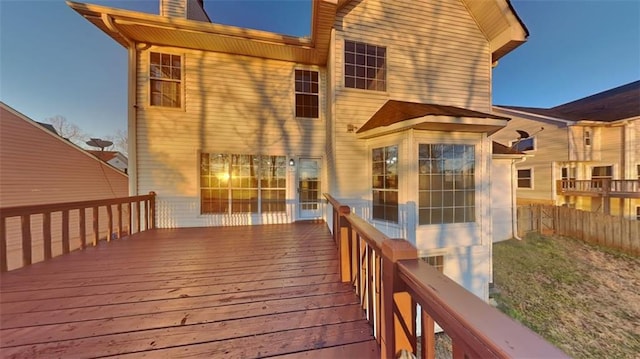 wooden deck with fence