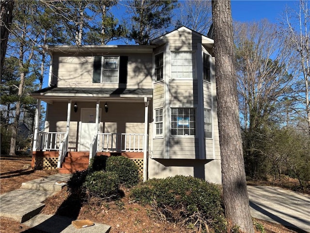 view of front of home with a porch