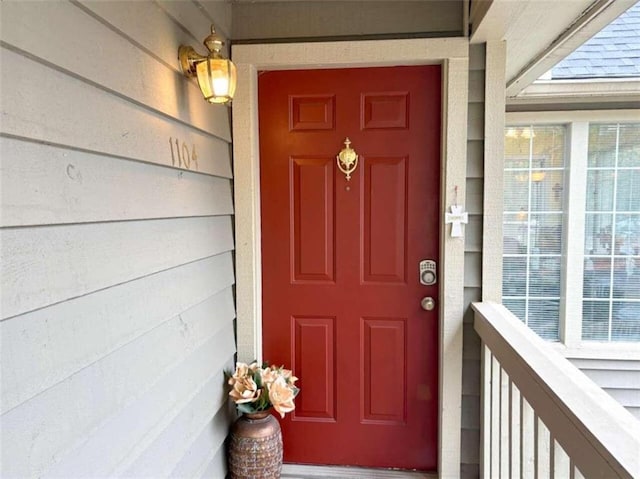 view of doorway to property