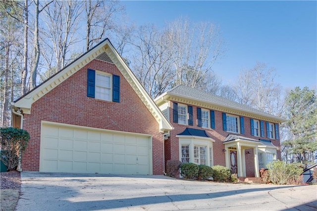 view of front facade with a garage